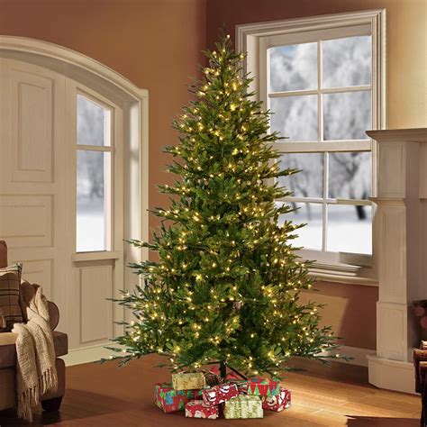 artificial balsam fir christmas tree with lights|7 ft christmas tree sale.